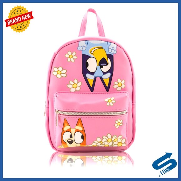 Mini Backpack PU Leather Adjustable Straps Playful Design Travel School Bag